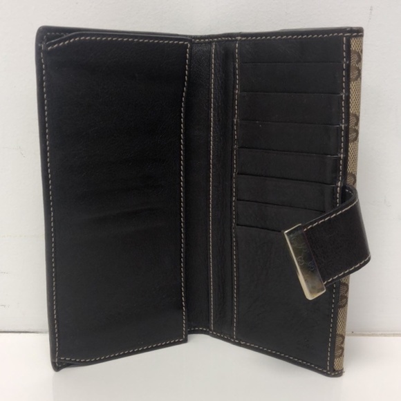 Gucci Brown Monogram Continental Flap Wallet - Picture 8 of 12